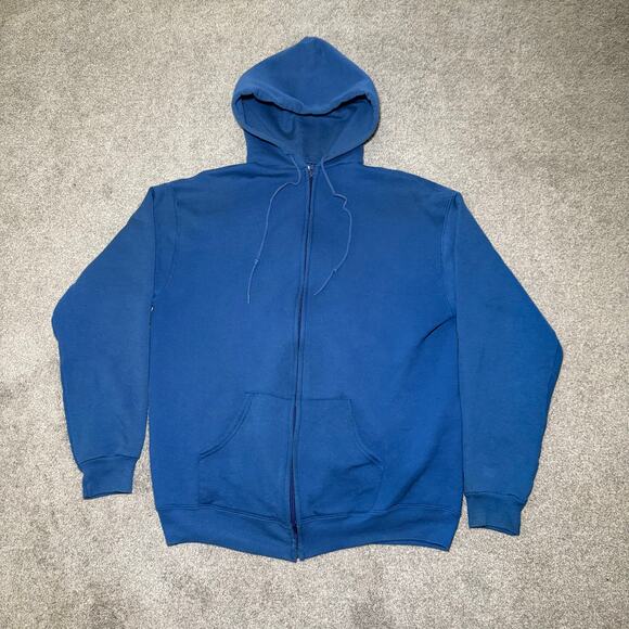 Russell Athletic Other - Vintage 70s Russell Athletic Zip Up Hoodie Sweatshirt Pockets USA Made Blue Sz L